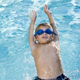 Preschool class at Jerry Resnick Aquatic Center