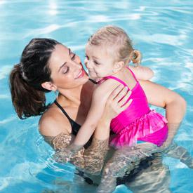 Parent + Preschool class at Village of Grayslake Esper A Petersen Family Aquatic Center