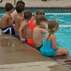 Children at pool