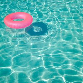 Clean water in swimming pool